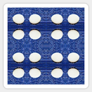 White stones on blue background Sticker